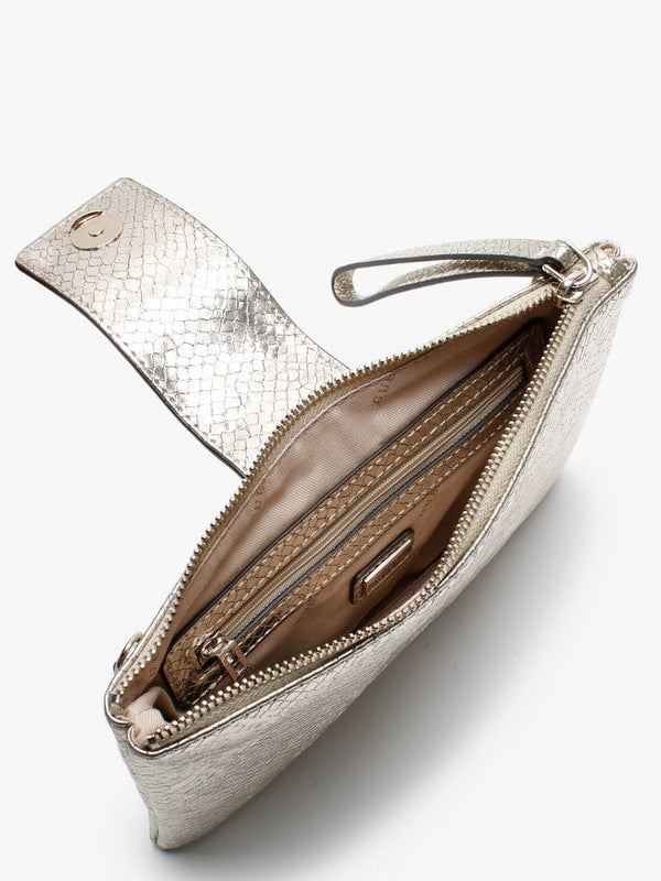 Night Twist Gold Reptile Cross-Body Bag