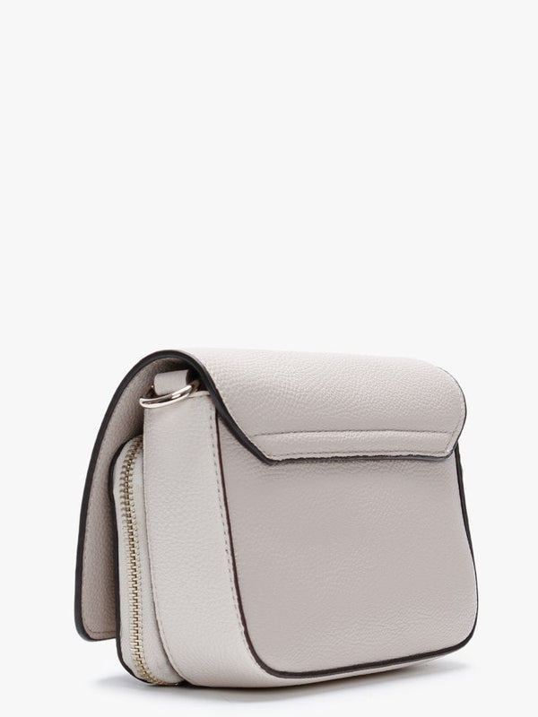 Annarita Taupe Textured Mini Cross Body Bag