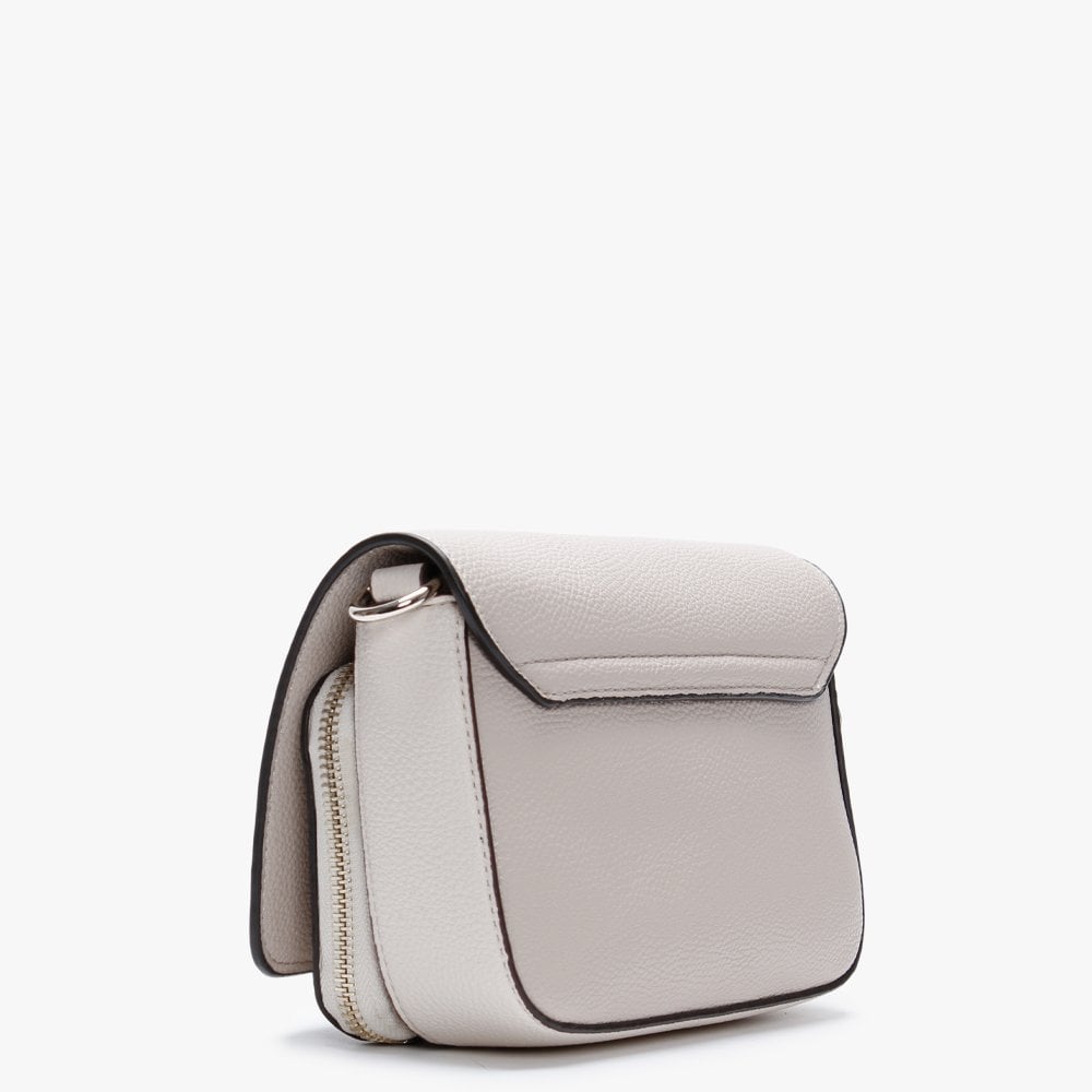 Annarita Taupe Textured Mini Cross Body Bag