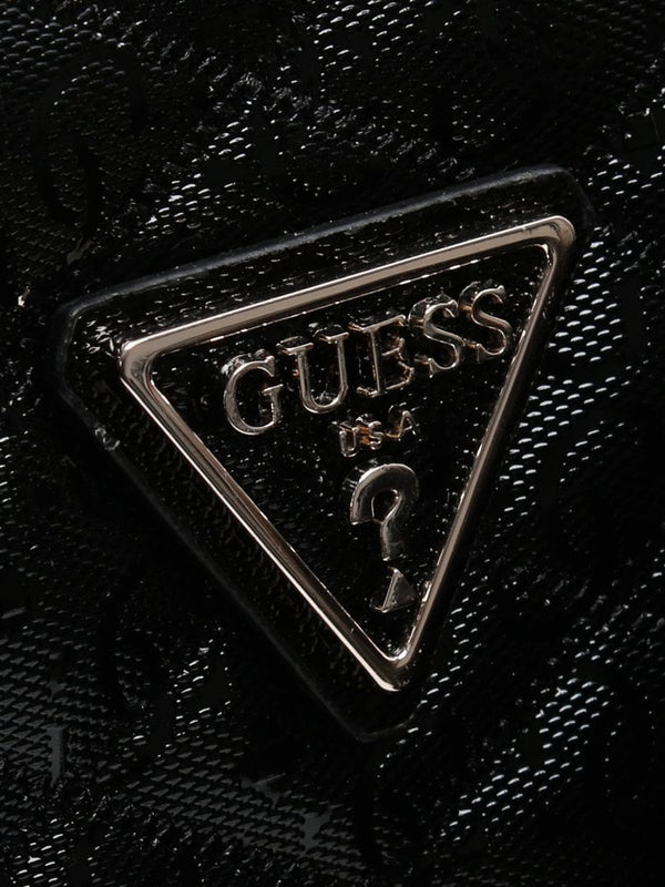 Astrid Black Quilted Logo Tote Bag