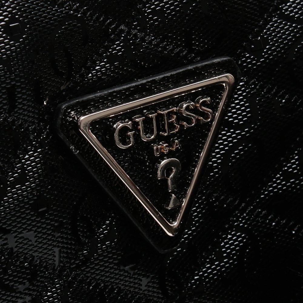 Astrid Black Quilted Logo Tote Bag