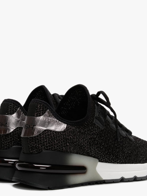 Krush Bis Black & Gunmetal Knitted Trainers
