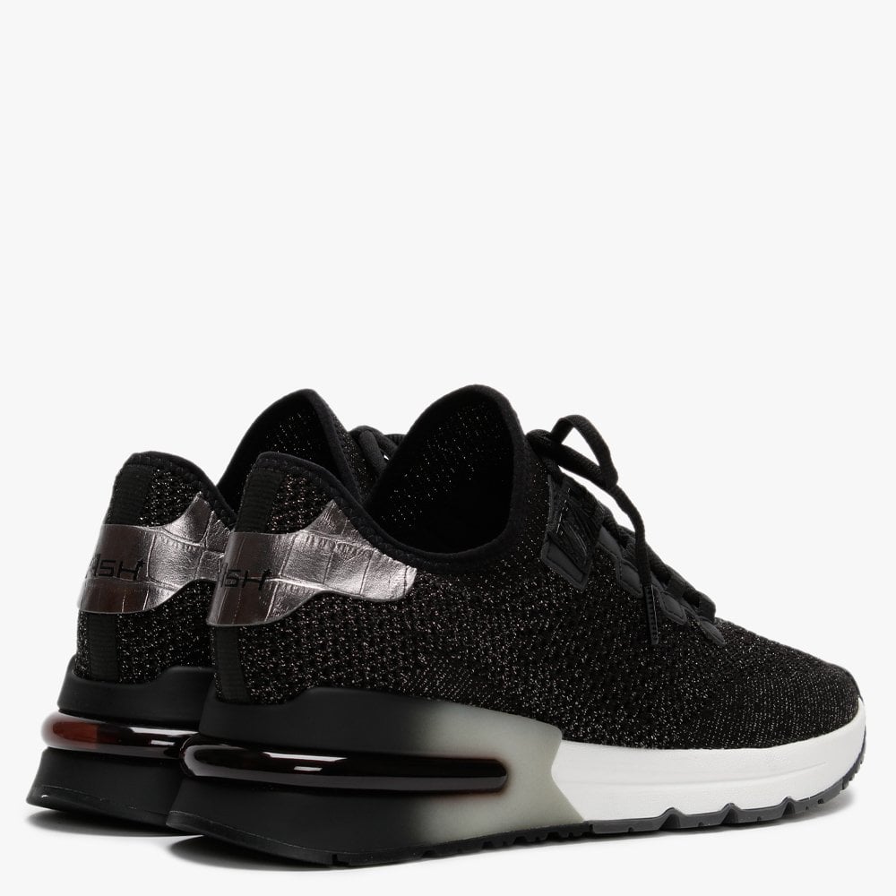 Krush Bis Black & Gunmetal Knitted Trainers