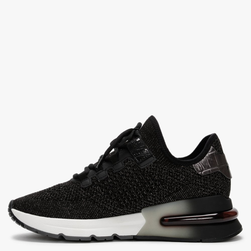 Krush Bis Black & Gunmetal Knitted Trainers