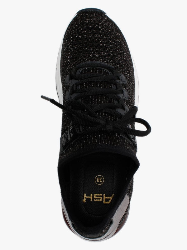 Krush Bis Black & Gunmetal Knitted Trainers