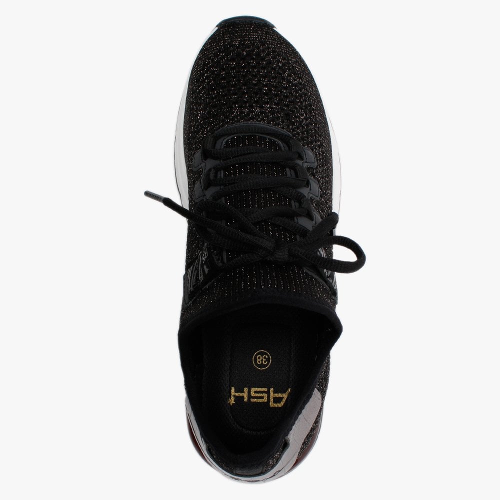 Krush Bis Black & Gunmetal Knitted Trainers