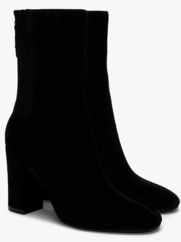 Jasmin Black Suede Ankle Boots