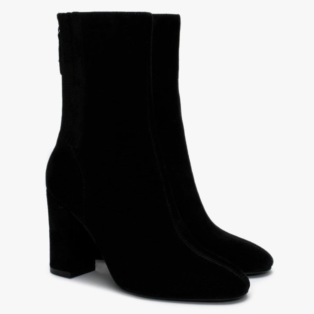 Jasmin Black Suede Ankle Boots