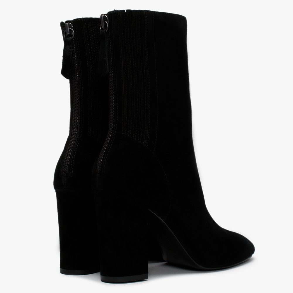 Jasmin Black Suede Ankle Boots