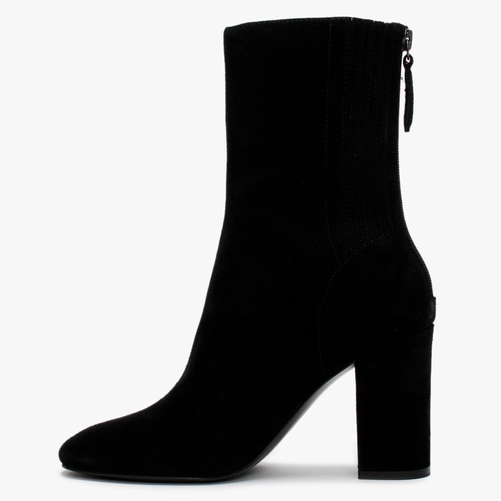 Jasmin Black Suede Ankle Boots