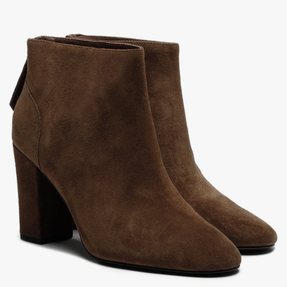 Joy Russet Suede Ankle Boots