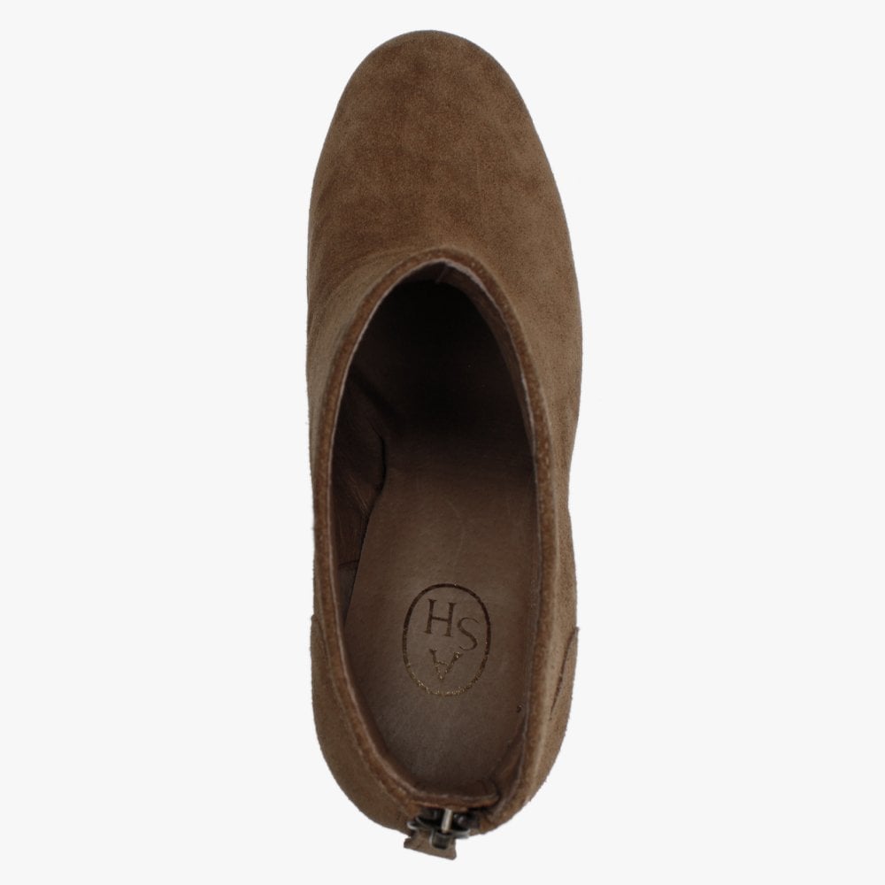Joy Russet Suede Ankle Boots