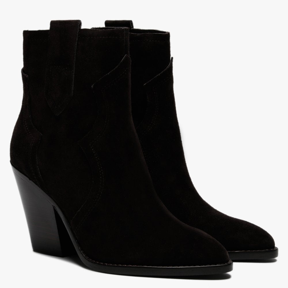 Esquire Africa Dark Brown Suede Western Ankle Boots