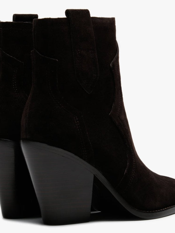 Esquire Africa Dark Brown Suede Western Ankle Boots