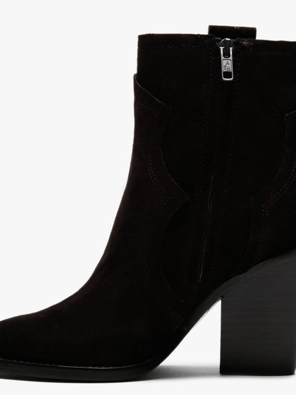 Esquire Africa Dark Brown Suede Western Ankle Boots