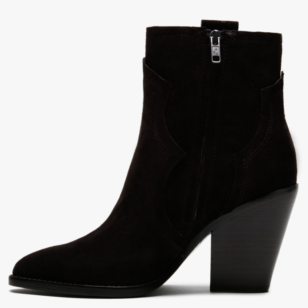 Esquire Africa Dark Brown Suede Western Ankle Boots
