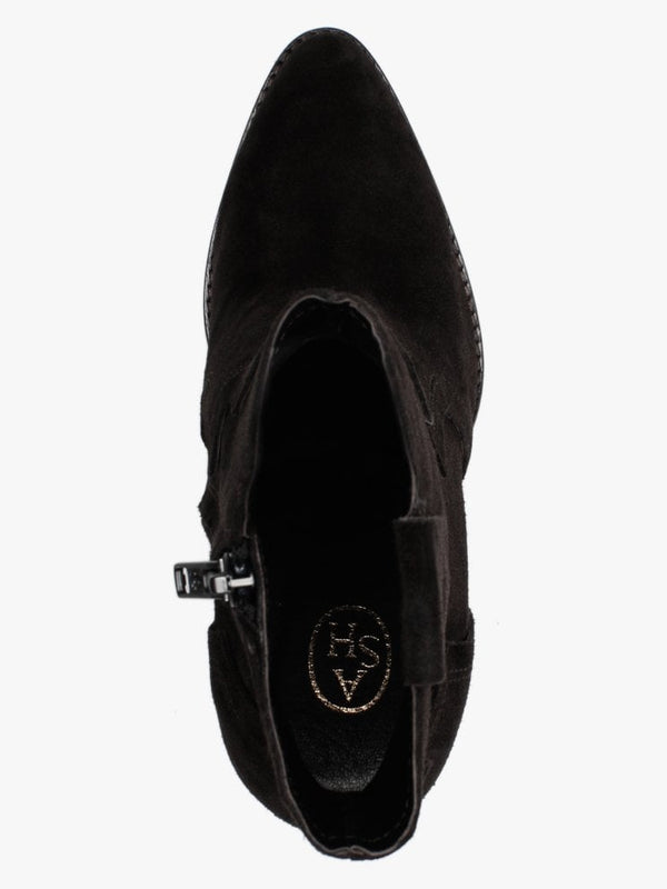Esquire Africa Dark Brown Suede Western Ankle Boots