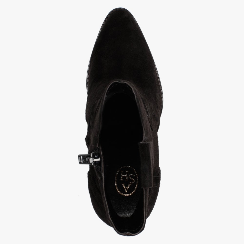 Esquire Africa Dark Brown Suede Western Ankle Boots