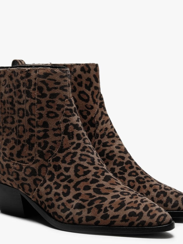 Future Leopard Suede Ankle Boots