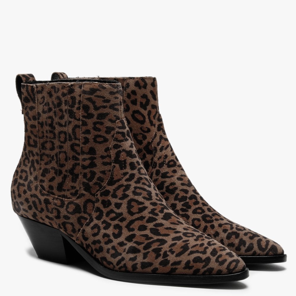 Future Leopard Suede Ankle Boots