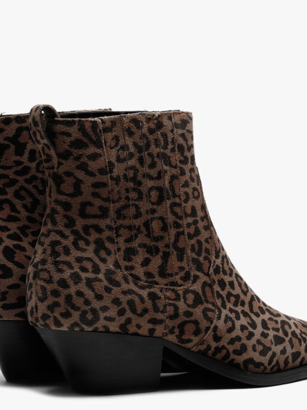 Future Leopard Suede Ankle Boots