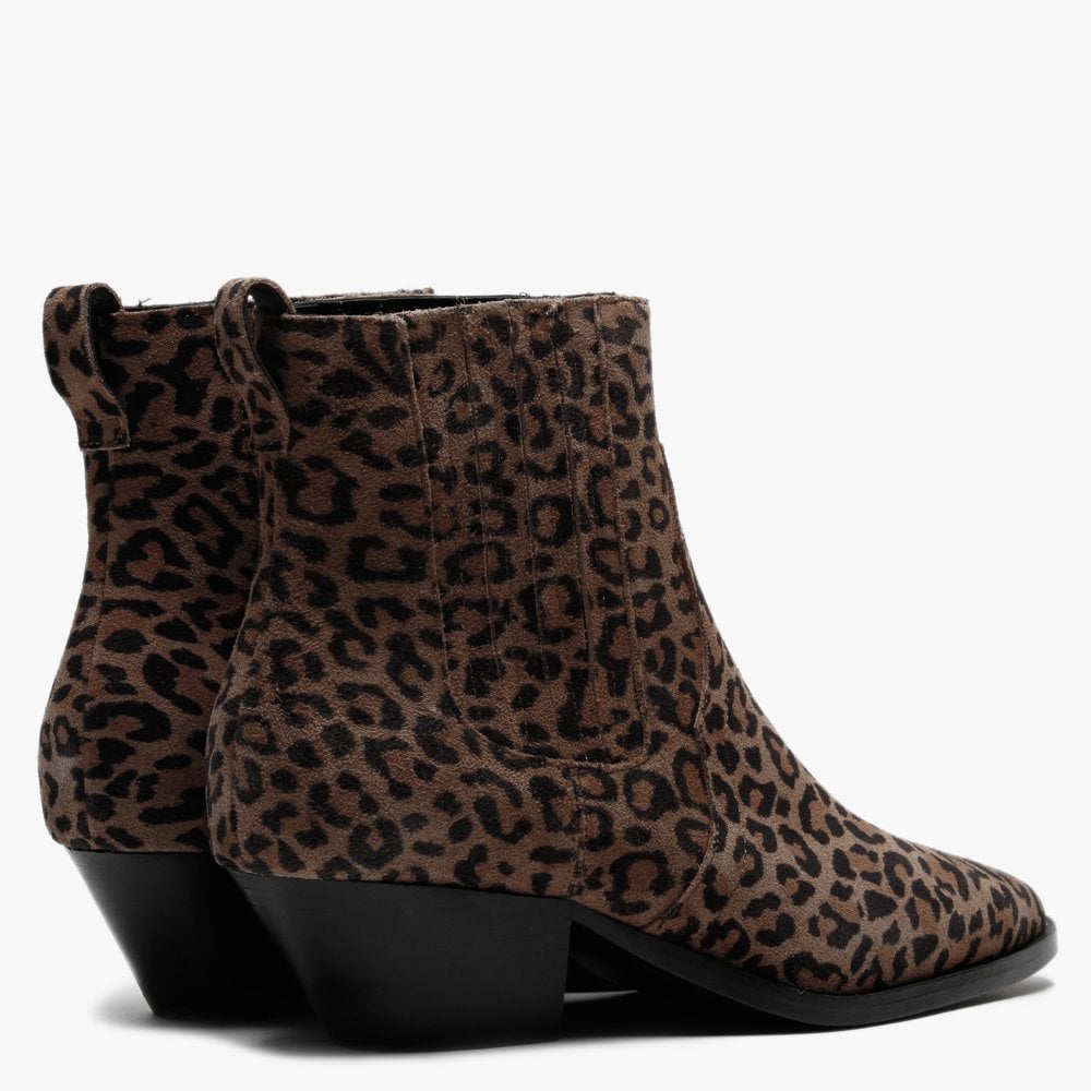 Future Leopard Suede Ankle Boots