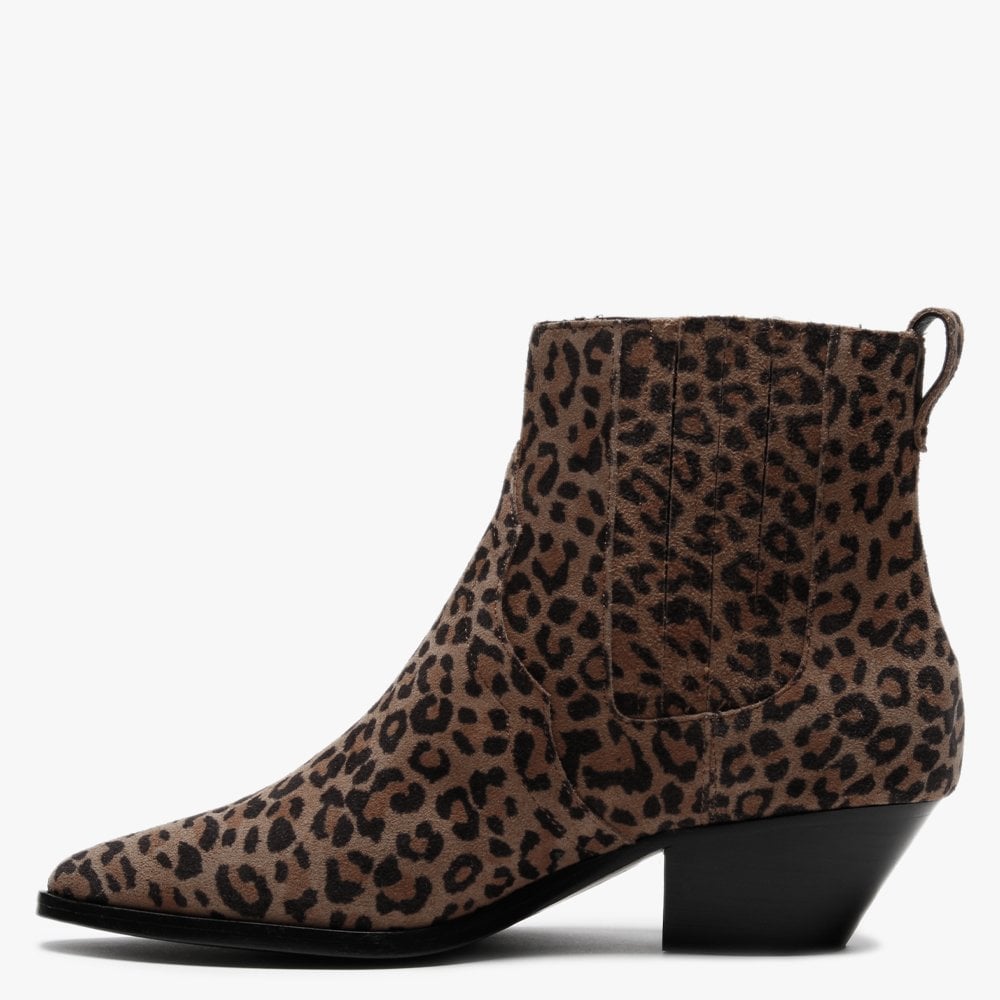 Future Leopard Suede Ankle Boots