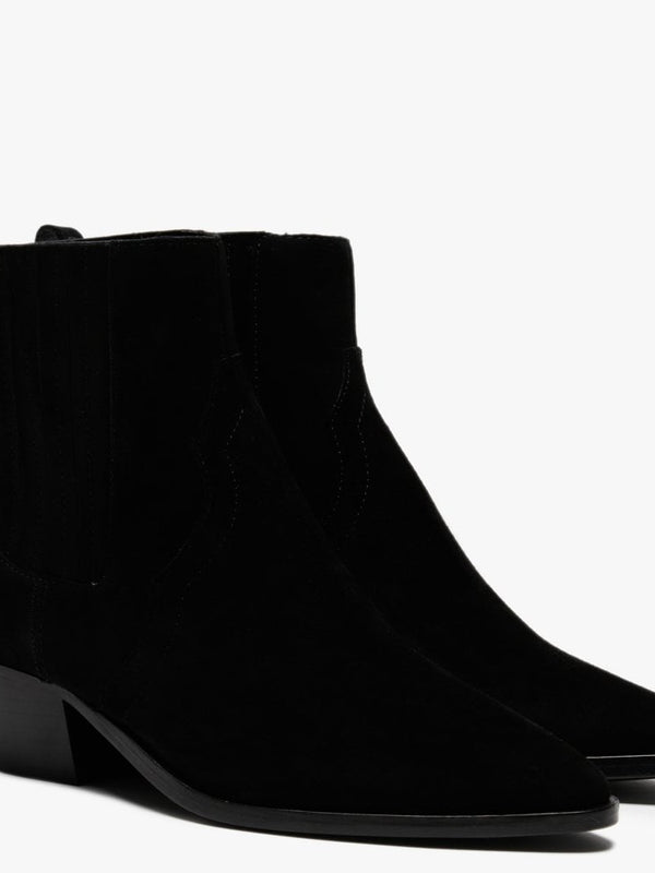 Future Black Suede Ankle Boots