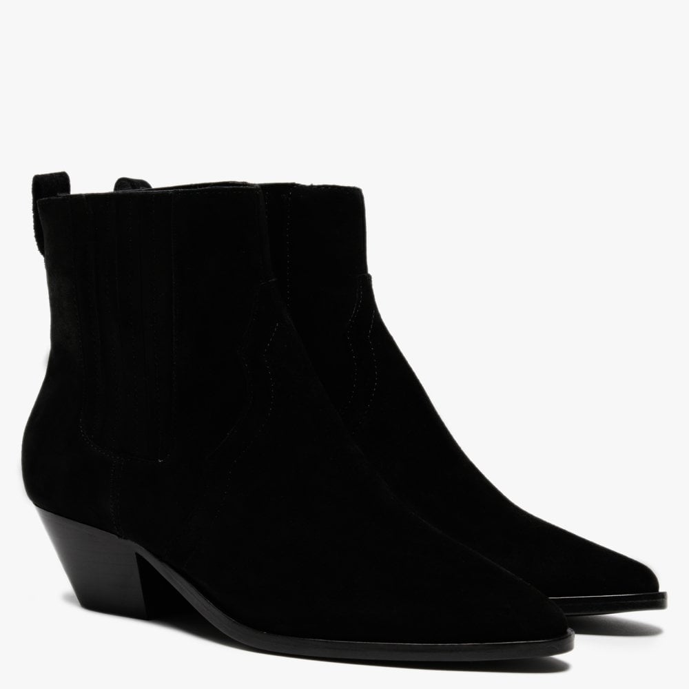 Future Black Suede Ankle Boots