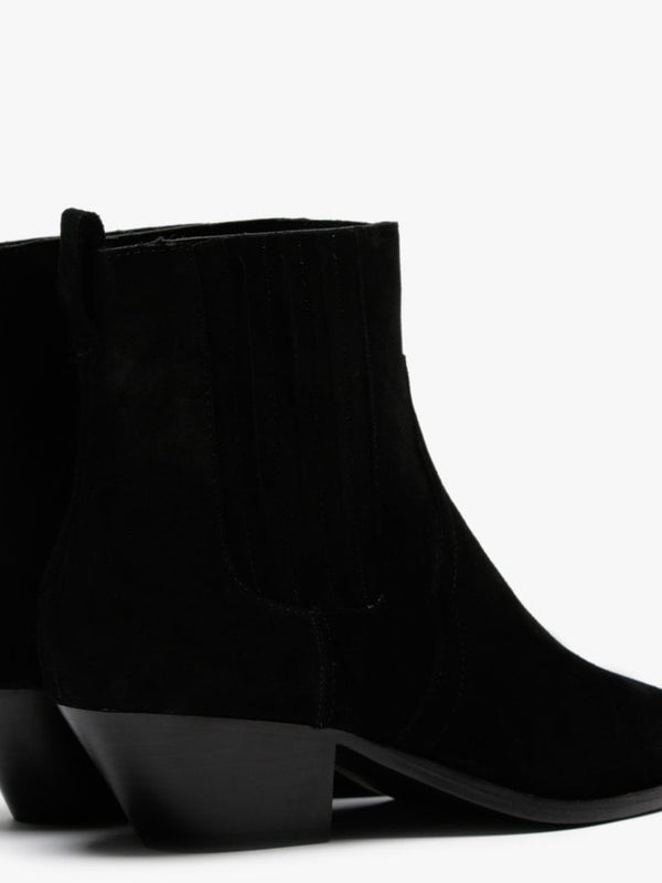 Future Black Suede Ankle Boots