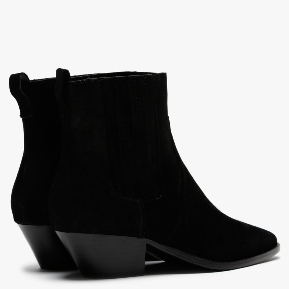 Future Black Suede Ankle Boots