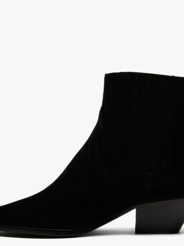 Future Black Suede Ankle Boots