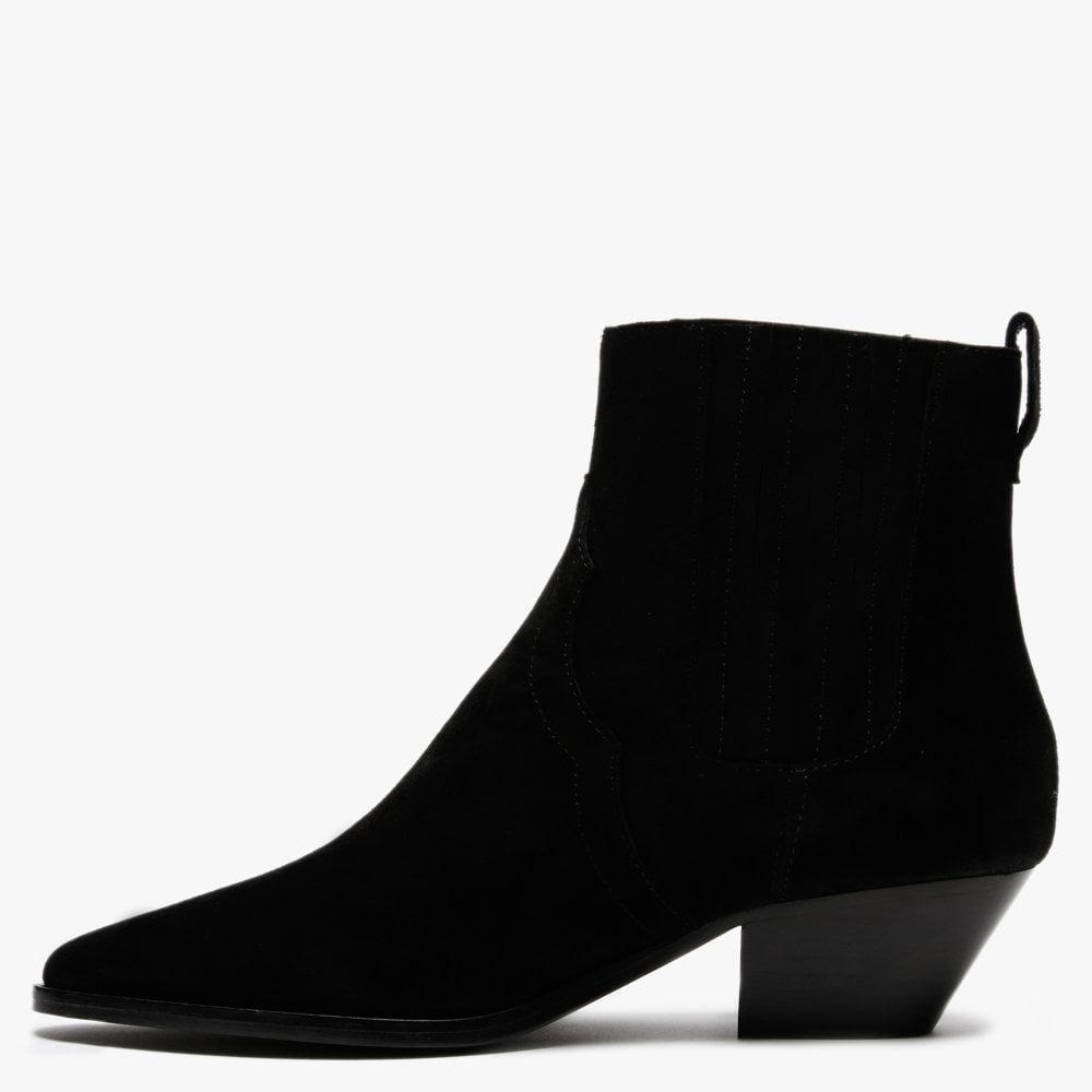 Future Black Suede Ankle Boots