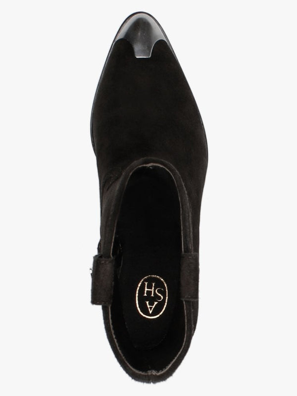 Famous Military Suede Metal Toe Cowboy Boots