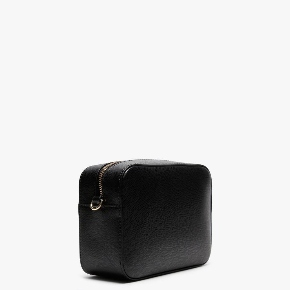 Raised Eagle Black Pebbled Camera Bag