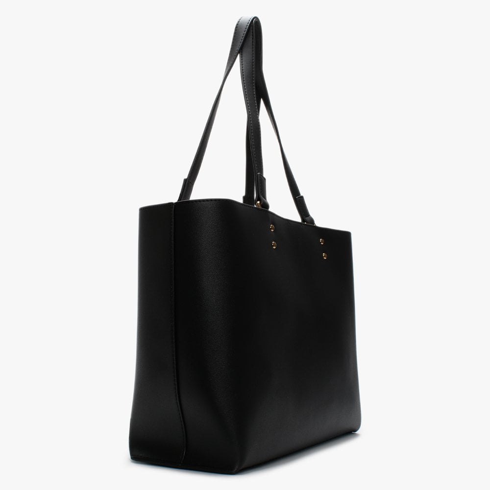 Studded Logo Black Tote Bag