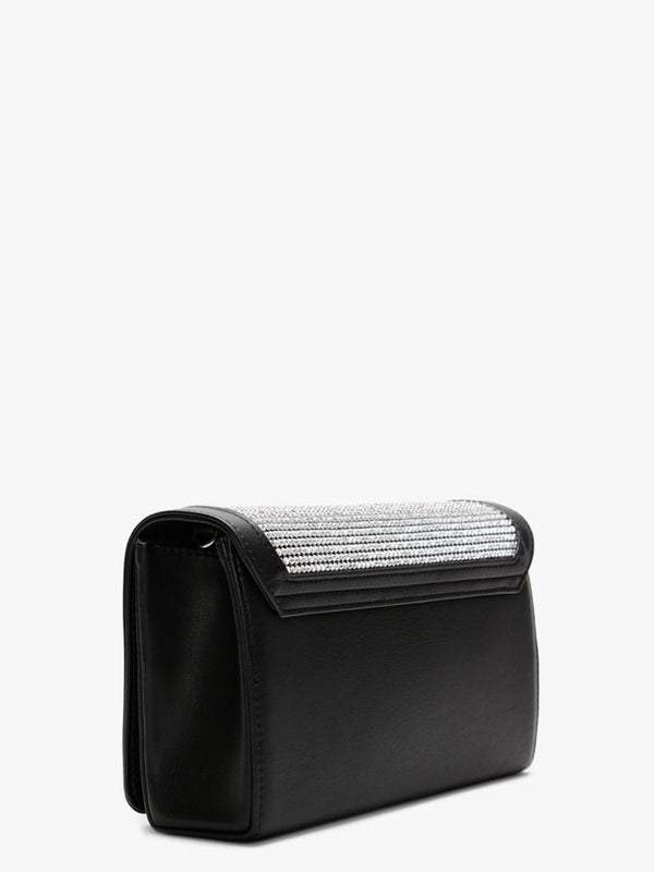 Diamante Black Clutch Bag