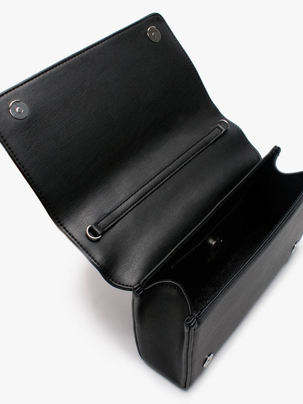 Diamante Black Clutch Bag