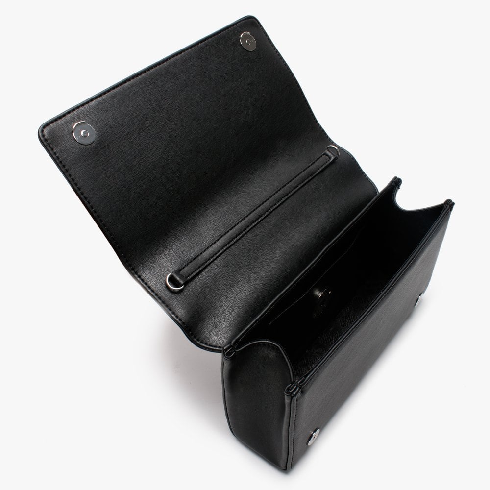 Diamante Black Clutch Bag