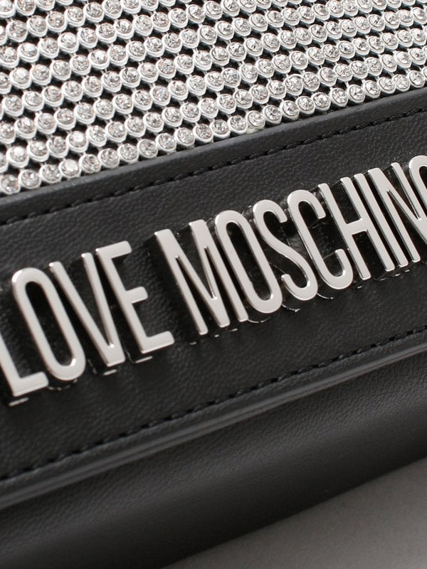 Diamante Black Clutch Bag