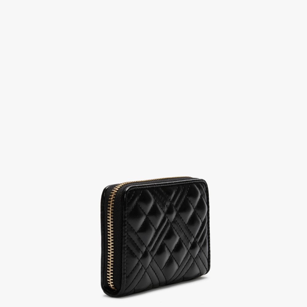 Quilted Black Coin Purse