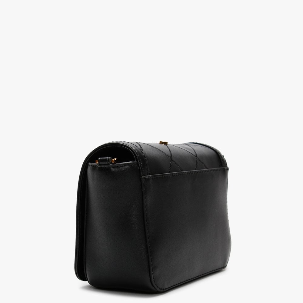 Mini Studded Quilted Black Cross-Body Bag