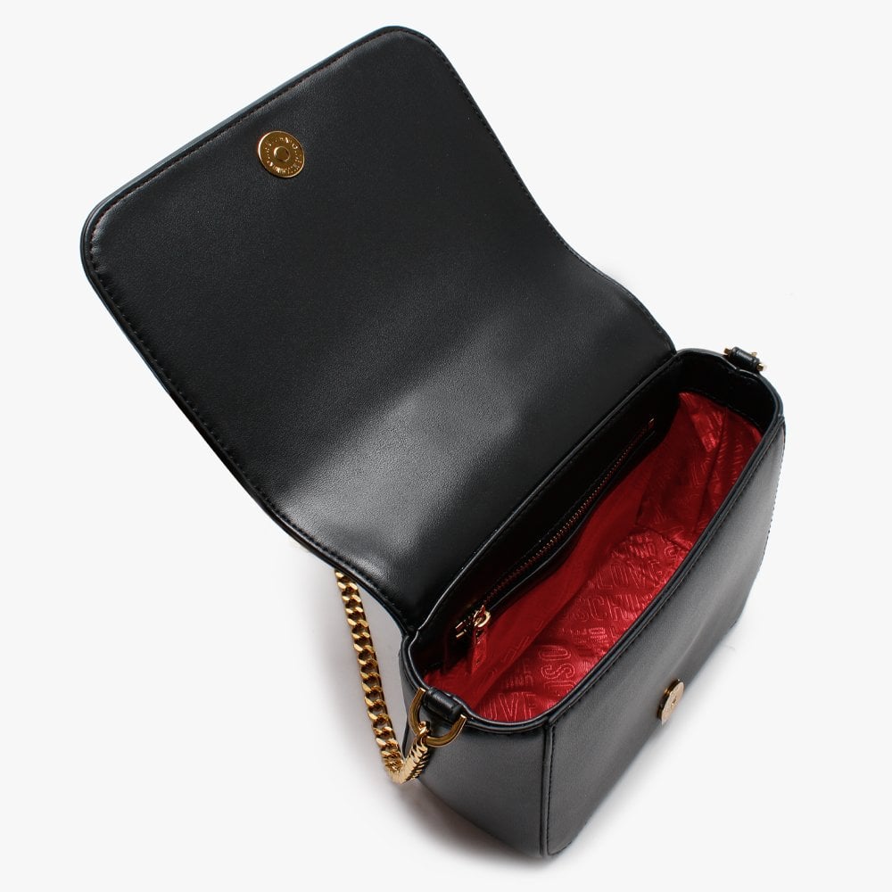 Mini Studded Quilted Black Cross-Body Bag