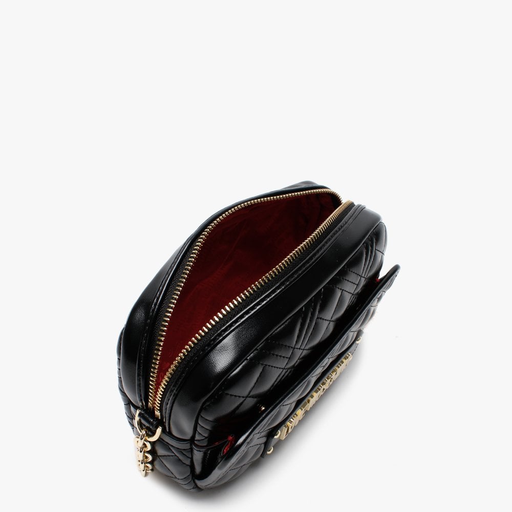Quilted Black Cross-Body Bag