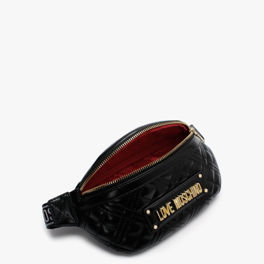 Quilted Black Belt Bag