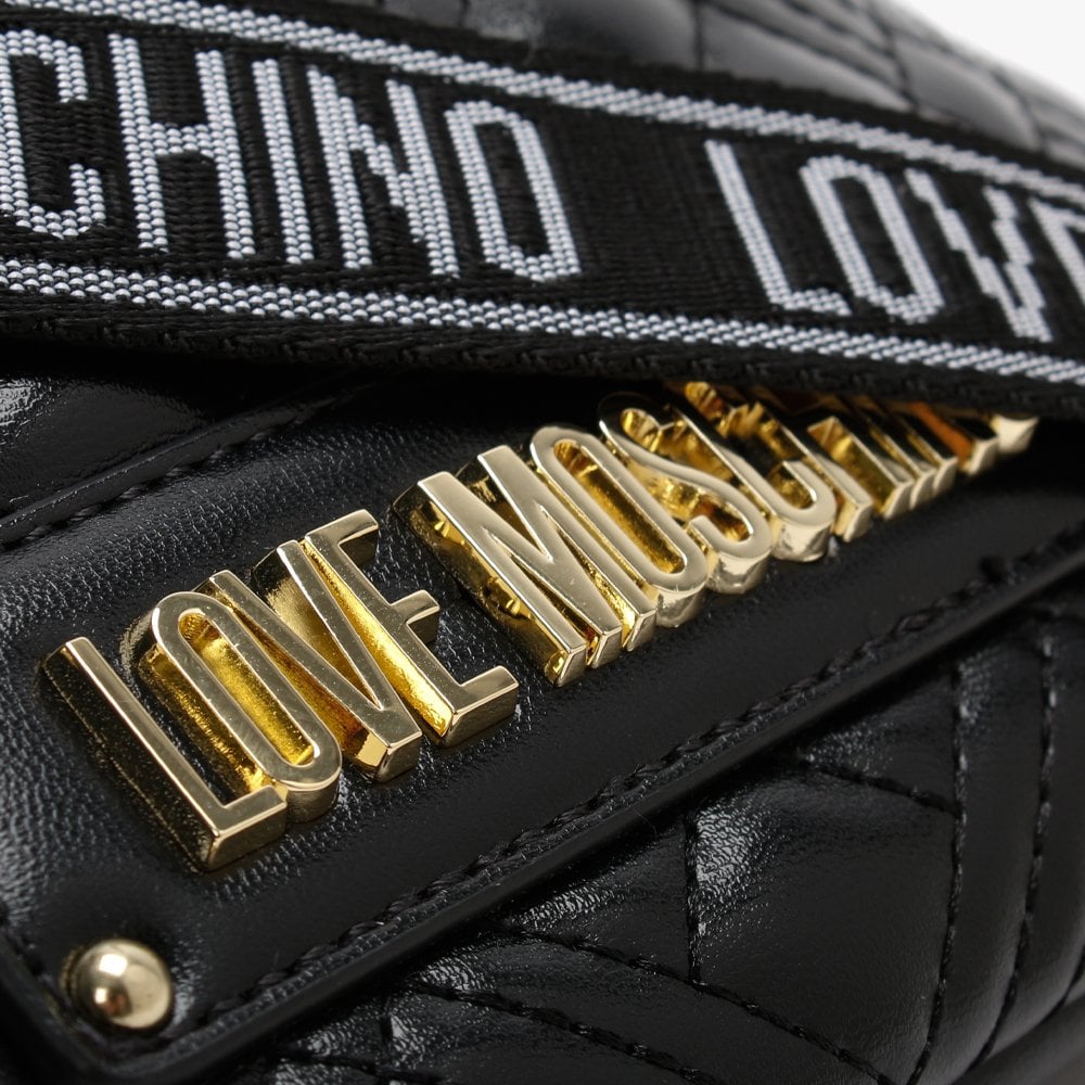 Quilted Black Belt Bag