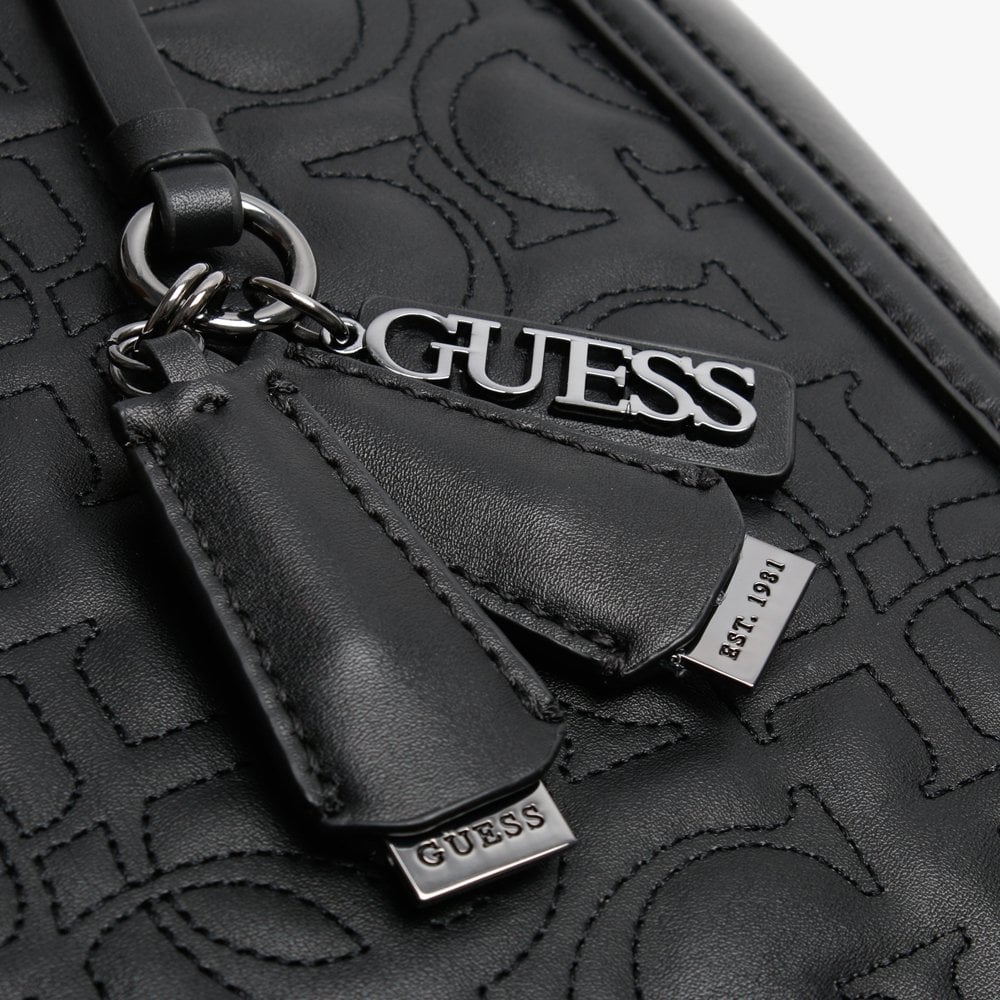 New Wave Black Quilted Tote Bag