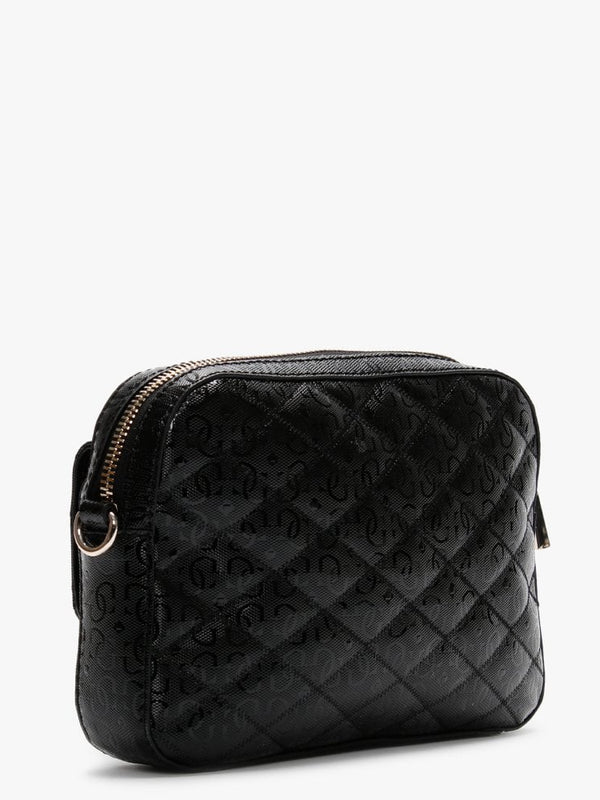 Astrid Black Quilted Logo Cross-Body Bag