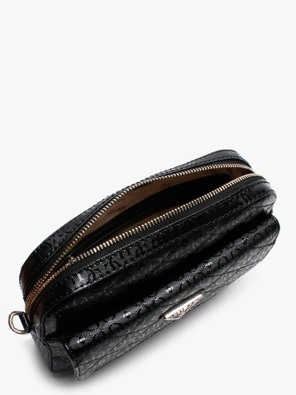 Astrid Black Quilted Logo Cross-Body Bag