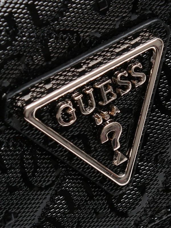 Astrid Black Quilted Logo Cross-Body Bag